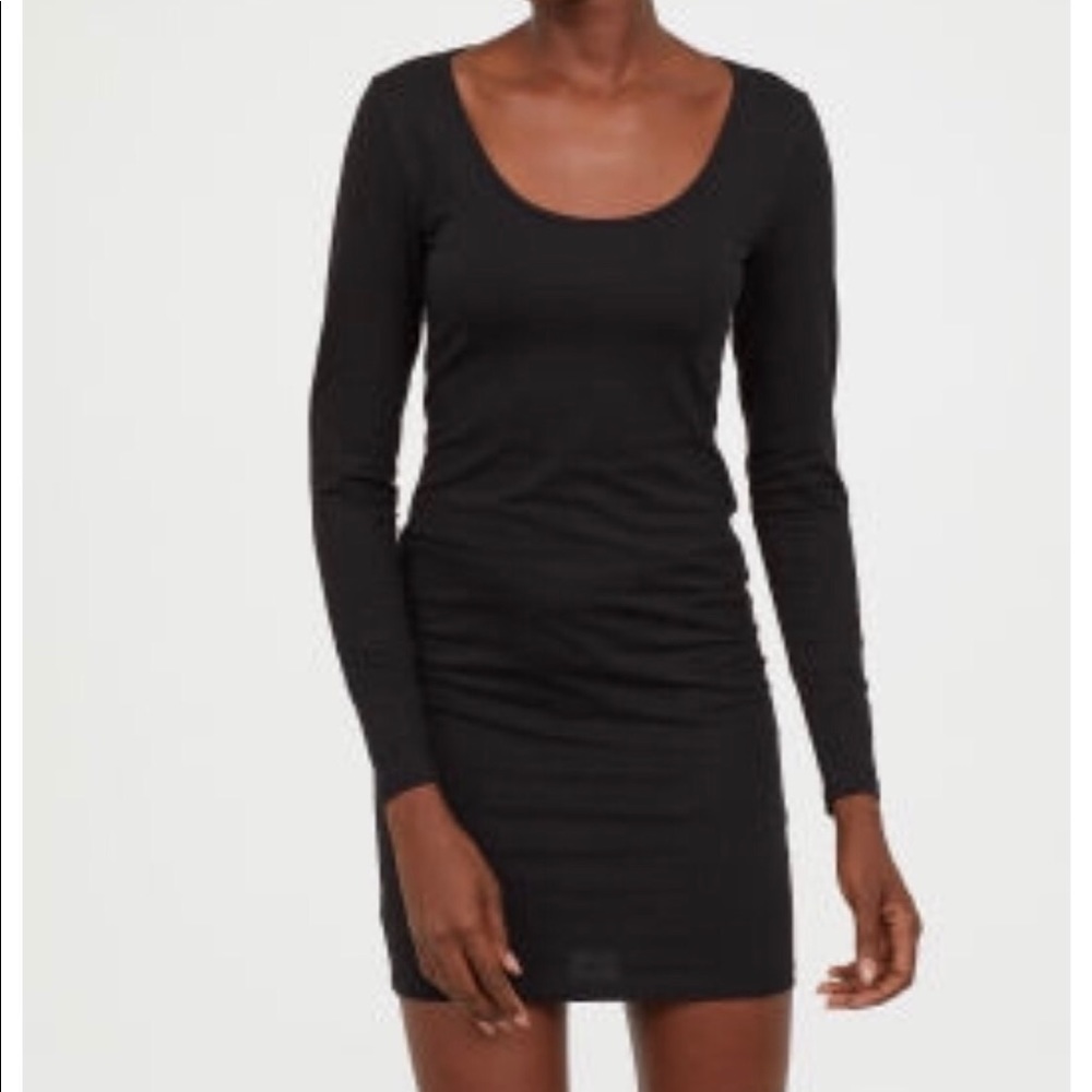 H&M olive green cotton dress